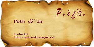 Poth Éda névjegykártya
